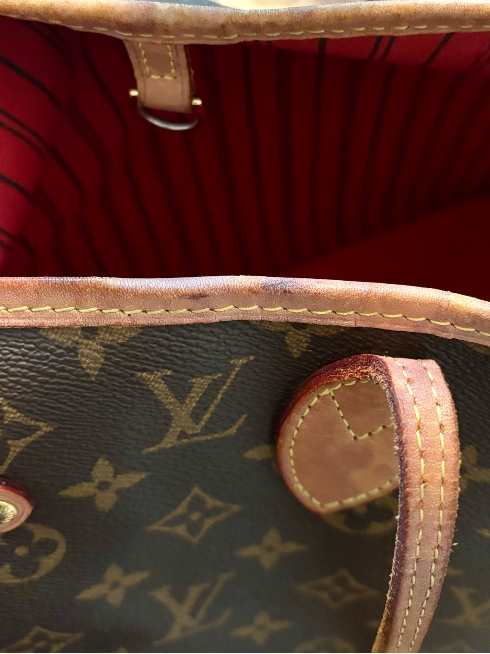 Louis Vuitton Monogram Canvas Neverfull MM Tote with Matching wristlet - Picture 6 of 12